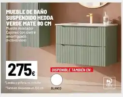 Brico Depôt Mueble de baño suspendido hedda verde mate oferta