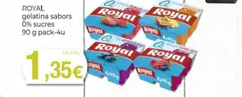 ROYAL gelatina sabors 0% sucres 90 g pack-4u