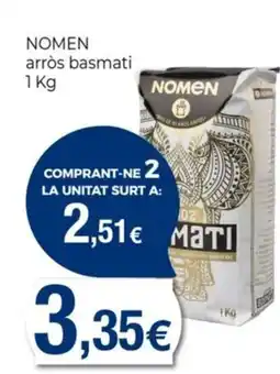 Keisy NOMEN arròs basmati oferta