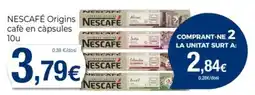 Keisy NESCAFÉ Origins cafè en càpsules oferta