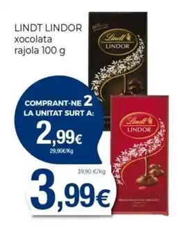 Keisy LINDT LINDOR xocolata rajola 100 g oferta