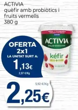 Keisy ACTIVIA quèfir amb probiotics i fruits vermells 380 g oferta
