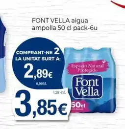 Keisy FONT VELLA aigua ampolla 50 cl pack-6u oferta