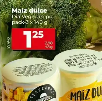 Dia Maíz dulce dia oferta