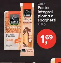 Suma Supermercados Gallo Pasta integral ploma o spaghetti oferta