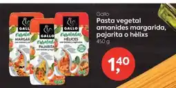 Suma Supermercados Gallo Pasta vegetal amanides margarida, pajarita o hèlixs oferta