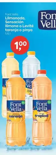 Suma Supermercados Font Vella Llimonada, Sensación Ilimona o Levité taronja o pinya oferta