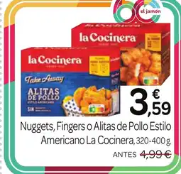 Supermercados El Jamón LA COCINERA Nuggets, Fingers o Alitas de Pollo Estilo Americano oferta