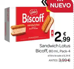 Supermercados El Jamón LOTUS BISCOFF Sandwich oferta