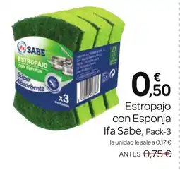 Supermercados El Jamón IFA SABE Estropajo con Esponja oferta