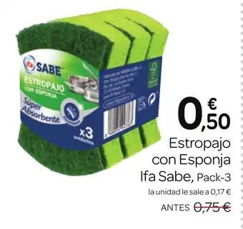 Supermercados El Jamón IFA SABE Estropajo con Esponja oferta