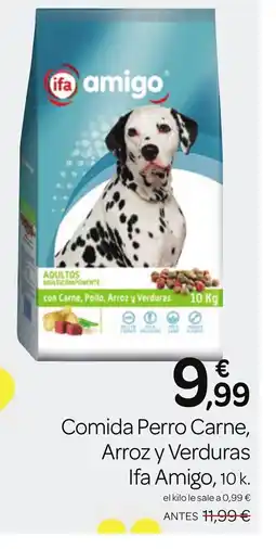 Supermercados El Jamón IFA AMIGO Comida Perro Carne, Arroz y Verduras oferta