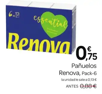 Supermercados El Jamón RENOVA Pañuelos oferta