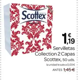 Supermercados El Jamón SCOTTEX Servilletas Collection 2 Capas oferta