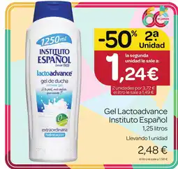 Supermercados El Jamón INSTITUTO ESPAÑOL Gel Lactoadvance oferta