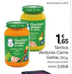 Supermercados El Jamón GERBE Tarritos Verduras-Carne oferta