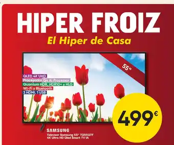 SAMSUNG Televisor 55" TQ55Q7F 4K Ultra HD Qled Smart TV IA