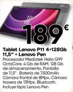Hiper FROIZ LENOVO Tablet P11 4+128Gb 11,5" + Lenovo Pen oferta
