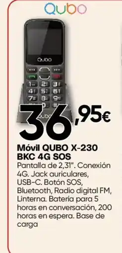 Hiper FROIZ QUBO Móvil X-230 BKC 4G SOS oferta