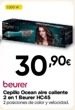Hiper FROIZ BEURER Cepillo Ocean aire caliente 2 en 1 HC45 oferta