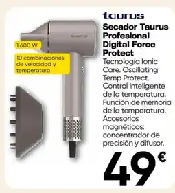 Hiper FROIZ TAURUS Secador Taurus Profesional Digital Force Protect oferta