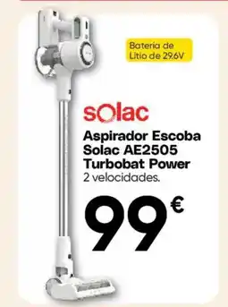 Hiper FROIZ SOLAC Aspirador Escoba AE2505 Turbobat Power oferta
