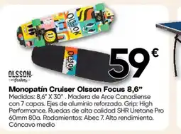Hiper FROIZ OLSSON Monopatín Cruiser Olsson Focus 8,6" oferta
