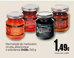 Unide Supermercados UNIDE Mermelada de melocotón, ciruela, albaricoque o arándanos oferta