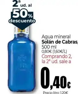 Unide Supermercados SOLÁN DE CABRAS Agua mineral oferta