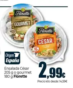 Unide Supermercados FLORETTE Ensalada César o gourmet oferta