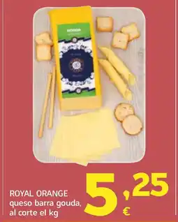 HiperDino ROYAL ORANGE queso barra gouda, al corte oferta