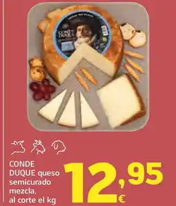 HiperDino CONDE DUQUE queso semicurado mezcla, al corte oferta