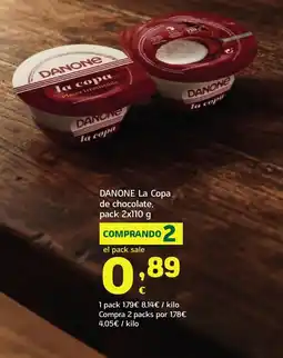 HiperDino DANONE La Copa de chocolate oferta