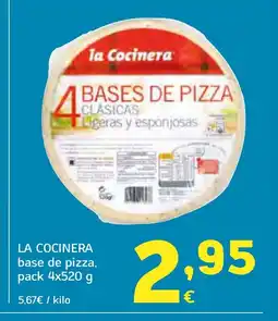 HiperDino LA COCINERA base de pizza oferta