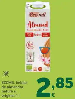 HiperDino ECOMIL bebida de almendra nature u original oferta