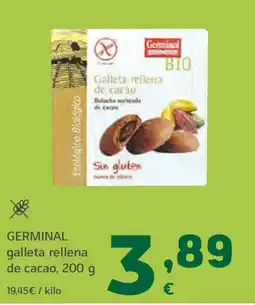 HiperDino GERMINAL galleta rellena de cacao oferta