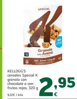 HiperDino KELLOGG'S cereales Special K granola con chocolate o con frutos rojos oferta