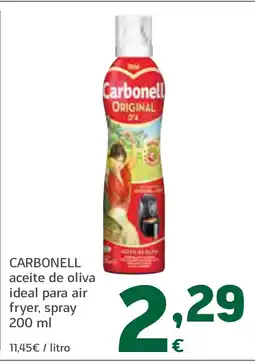 HiperDino CARBONELL aceite de oliva ideal para air fryer, spray oferta