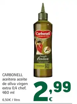 HiperDino CARBONELL aceitera aceite de oliva virgen extra 0,4 chef oferta
