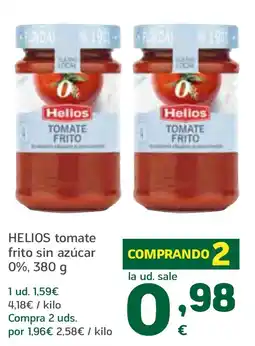 HiperDino HELIOS tomate frito sin azúcar 0% oferta