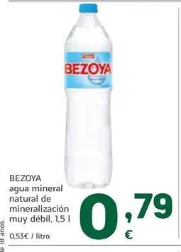 HiperDino BEZOYA agua mineral natural de mineralización muy débil oferta