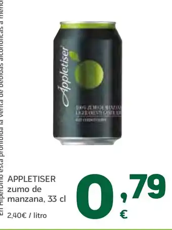 HiperDino APPLETISER zumo de manzana oferta