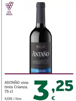 HiperDino ANTAÑO vino tinto Crianza oferta