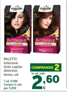 HiperDino PALETTE intensive tinte capilar distintos tonos, ud oferta