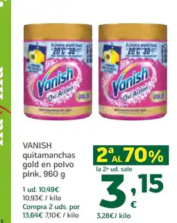 HiperDino VANISH quitamanchas gold en polvo pink oferta