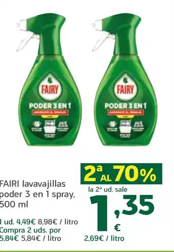 FAIRY lavavajillas poder 3 en 1 spray