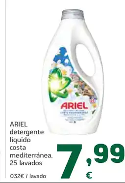 HiperDino ARIEL detergente líquido costa mediterránea, 25 lavados oferta