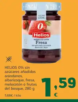 HiperDino HELIOS 0% sin azúcares añadidos arándanos, albaricoque, fresa, melocotón o frutas del bosque oferta