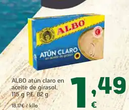 HiperDino ALBO atún claro en aceite de girasol oferta