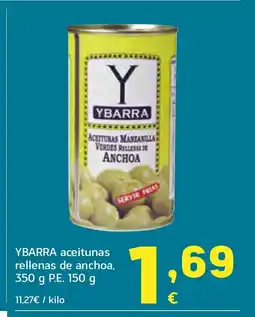 HiperDino YBARRA aceitunas rellenas de anchoa, oferta